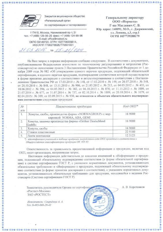 Отказное письмо от 21.03.16 Нормета